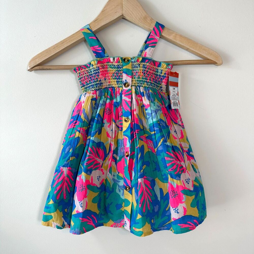 Cat & Jack Girls Summer Dress 2 Piece Set Size 12 Months